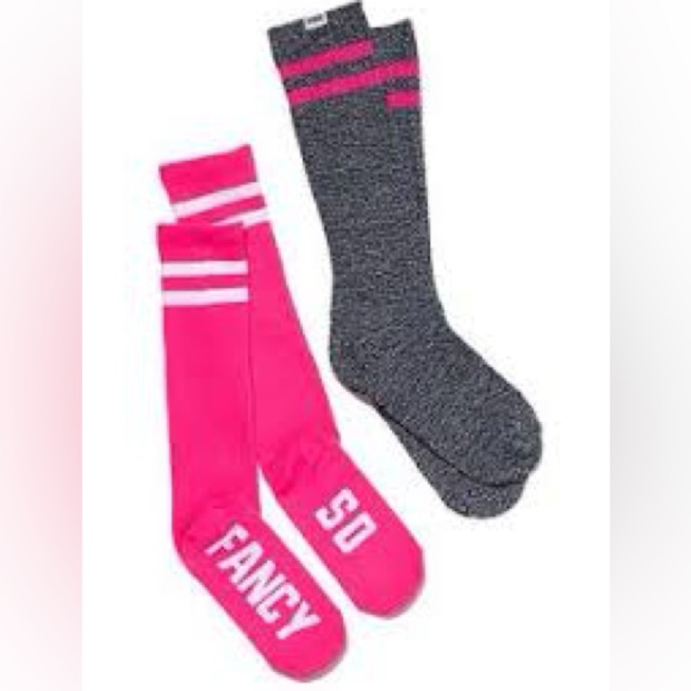 PINK Victoria Secret So Fancy knee-high socks bundle